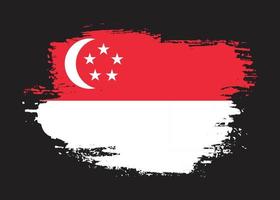 Singapore bandiera vettore con spazzola ictus illustrazione
