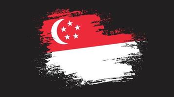 moderno spazzola ictus Singapore bandiera vettore