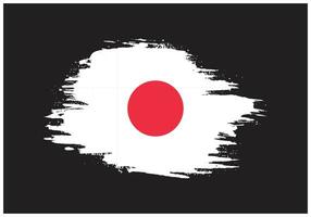 Giappone dipingere spazzola ictus modello bandiera vettore