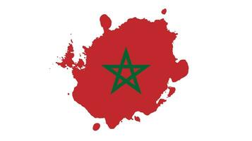astratto spazzola ictus Marocco bandiera vettore Immagine