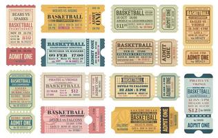 biglietto modelli di pallacanestro sport gioco vettore