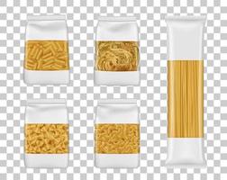 italiano spaghetti e penne pasta pacchi vettore
