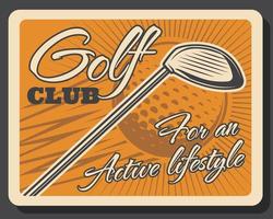 golf club, sport attrezzatura e palla vettore