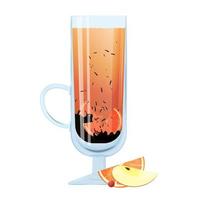 arancia tè con frutta vettore