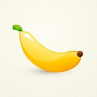 carino Banana icona vettore illustrazione