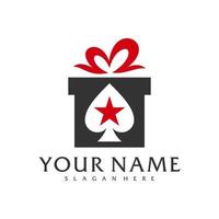 regalo poker logo vettore modello, creativo poker logo design concetti