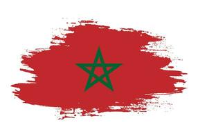 dipingere inchiostro spazzola ictus gratuito Marocco bandiera vettore