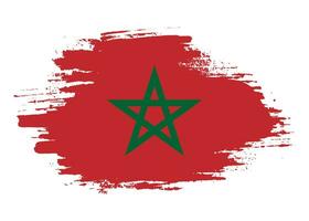 vettore spazzola ictus Marocco bandiera