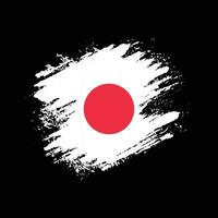 spazzola effetto Giappone grunge struttura bandiera vettore