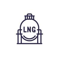 lng serbatoio linea icona, industriale gas Conservazione vettore