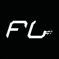 fl logo monogramma astratto velocità tecnologia design modello vettore
