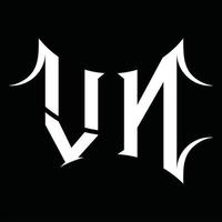 vn logo monogramma con astratto forma design modello vettore