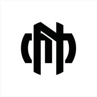 nm logo monogramma design modello vettore