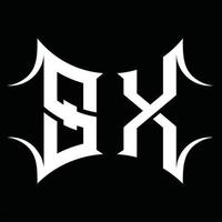 sx logo monogramma con astratto forma design modello vettore