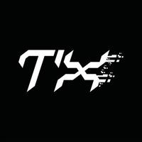 tx logo monogramma astratto velocità tecnologia design modello vettore