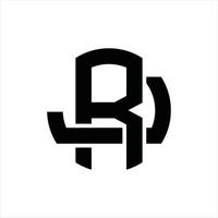 rj logo monogramma design modello vettore