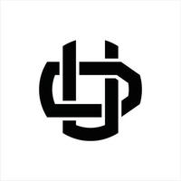 ud logo monogramma design modello vettore