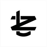 lz logo monogramma design modello vettore