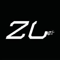 zl logo monogramma astratto velocità tecnologia design modello vettore