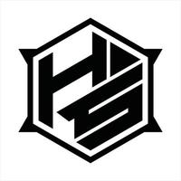 hs logo monogramma design modello vettore