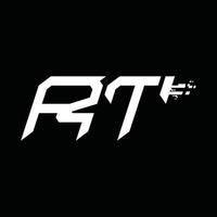 rt logo monogramma astratto velocità tecnologia design modello vettore