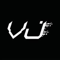 vj logo monogramma astratto velocità tecnologia design modello vettore