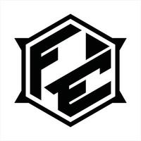 fe logo monogramma design modello vettore