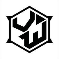 vw logo monogramma design modello vettore