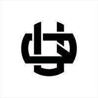 uq logo monogramma design modello vettore