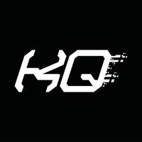 kq logo monogramma astratto velocità tecnologia design modello vettore