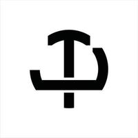 tj logo monogramma design modello vettore