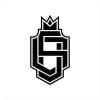 sg logo monogramma design modello vettore