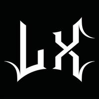 lx logo monogramma con astratto forma design modello vettore