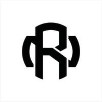 rn logo monogramma design modello vettore