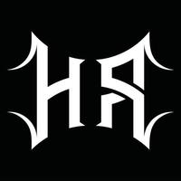 hr logo monogramma con astratto forma design modello vettore