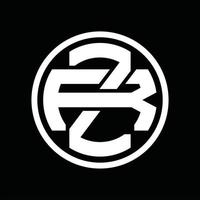 zr logo monogramma design modello vettore