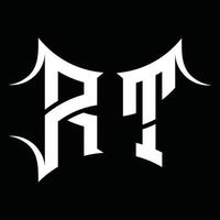 rt logo monogramma con astratto forma design modello vettore