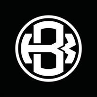 bk logo monogramma design modello vettore