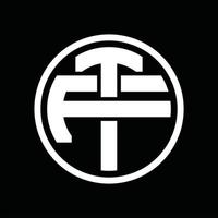 tf logo monogramma design modello vettore