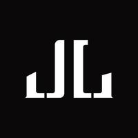 jl logo monogramma con mezzo fetta design modello vettore