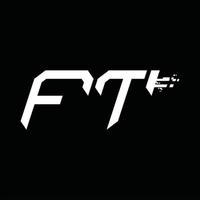 ft logo monogramma astratto velocità tecnologia design modello vettore