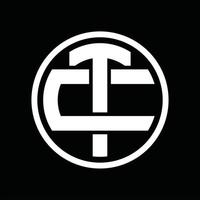 tc logo monogramma design modello vettore