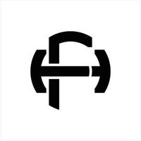fh logo monogramma design modello vettore