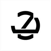 zj logo monogramma design modello vettore