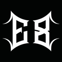 eb logo monogramma con astratto forma design modello vettore