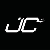 jc logo monogramma astratto velocità tecnologia design modello vettore