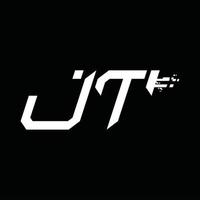 jt logo monogramma astratto velocità tecnologia design modello vettore