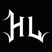 hl logo monogramma con astratto forma design modello vettore