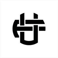 uf logo monogramma design modello vettore