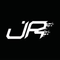 jr logo monogramma astratto velocità tecnologia design modello vettore